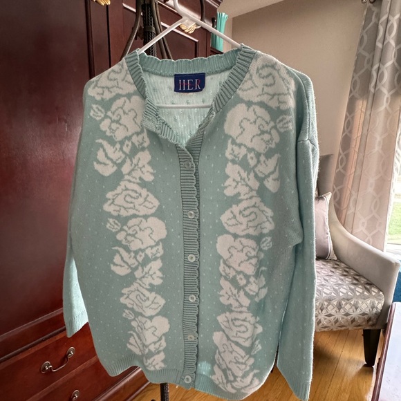 🩵⛅️Vintage Knit Cloud Cardigan Sweater⛅️🩵 - Picture 5 of 5